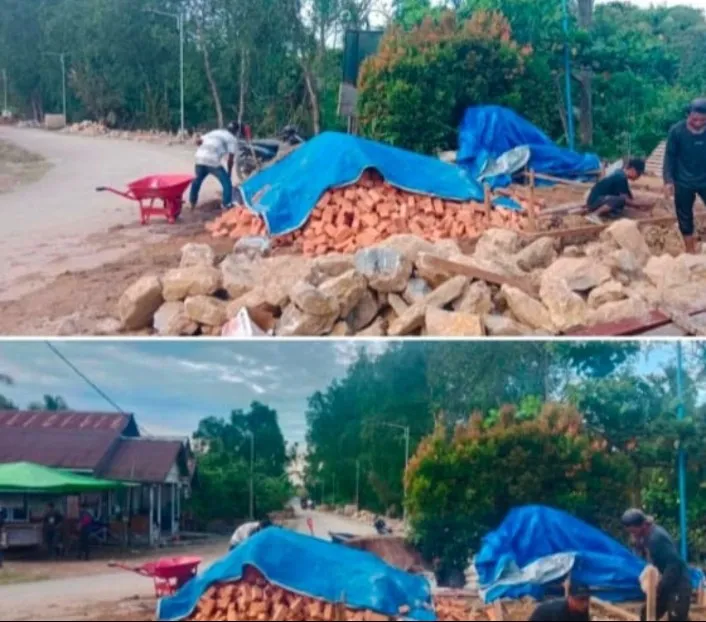 Diduga Melanggar UU KIP, Proyek Semenisasi di Gunung Tabur Berjalan Misterius Kontraktor Bungkam Saat Dikonfirmasi; LSM Cakra Siap Turun Tangan.