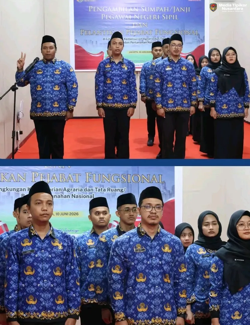 Pengambilan Sumpah /Janji PNS Dan Pelantikan Pejabat Funsional Di lingkungan Kementrian ATR/BPN Di KALTARA