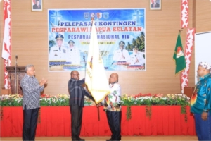 SEKDA PAPUA SELATAN Lepas Kontingen Pesparawi ke Manokwari
