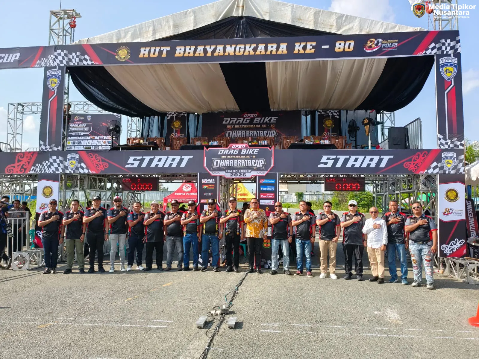 Open Drag Bike Dhira Brata Cup Championship 2026 Resmi Dibuka Di Samarinda Dalam Rangka Hari Bhayangkara Ke-80