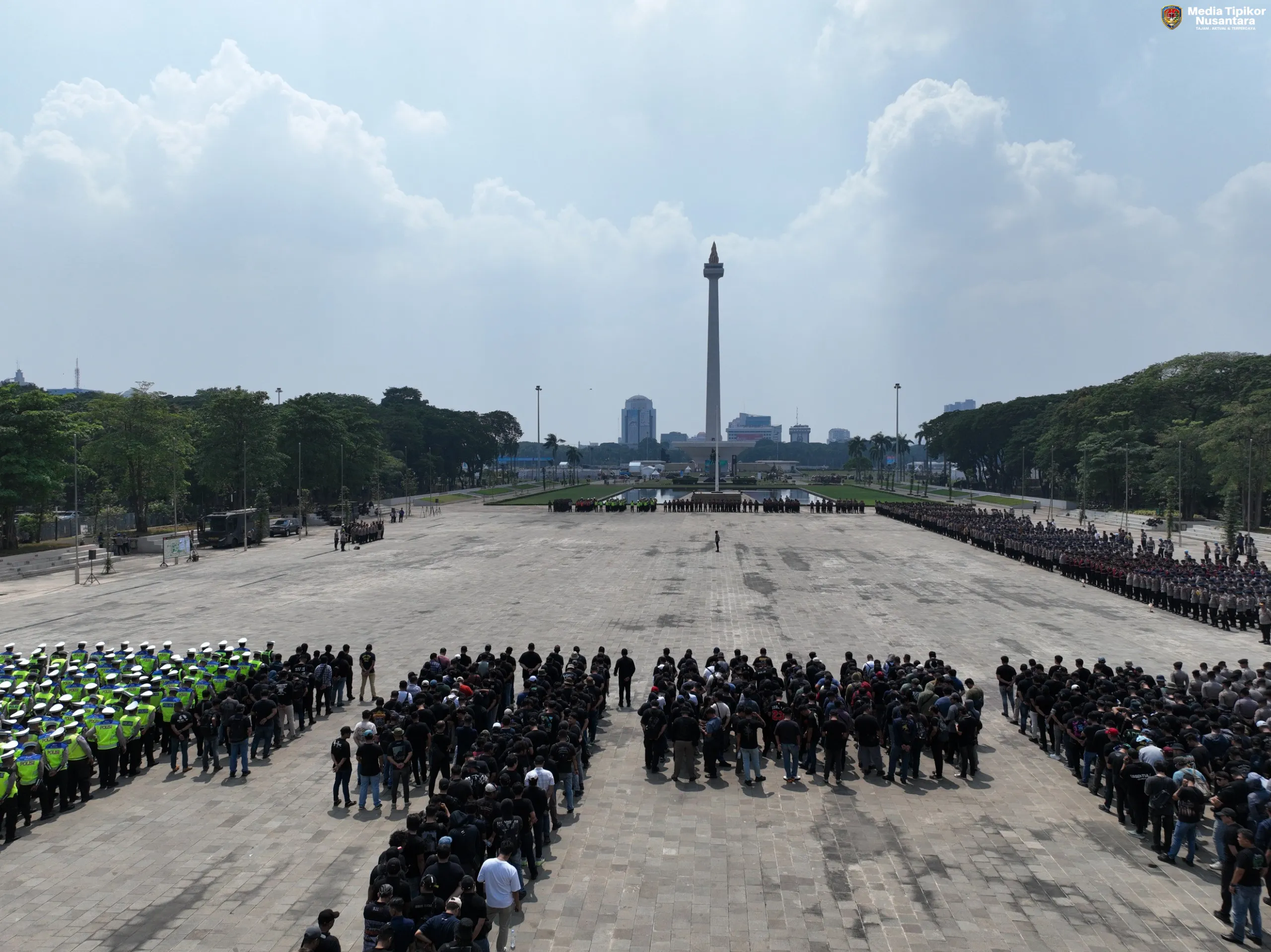 7.643 Personel Gabungan Berikan Pelayanan Pengamanan Zikir Dan Doa Kebangsaan Di Monas