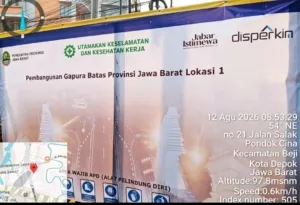 Pembangunan Gapura Batas Jabar:Hanya Spanduk Terpasang,Papan Informasi Dan Aktivitas Pembangunan Tak Ada