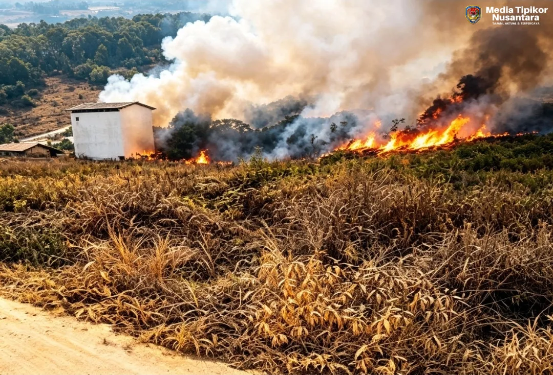 Warga Sajau Hilir Kewalahan Hadapi Karhutla Berdarat, Api Berkobar di Empat Kawasan Sekaligus